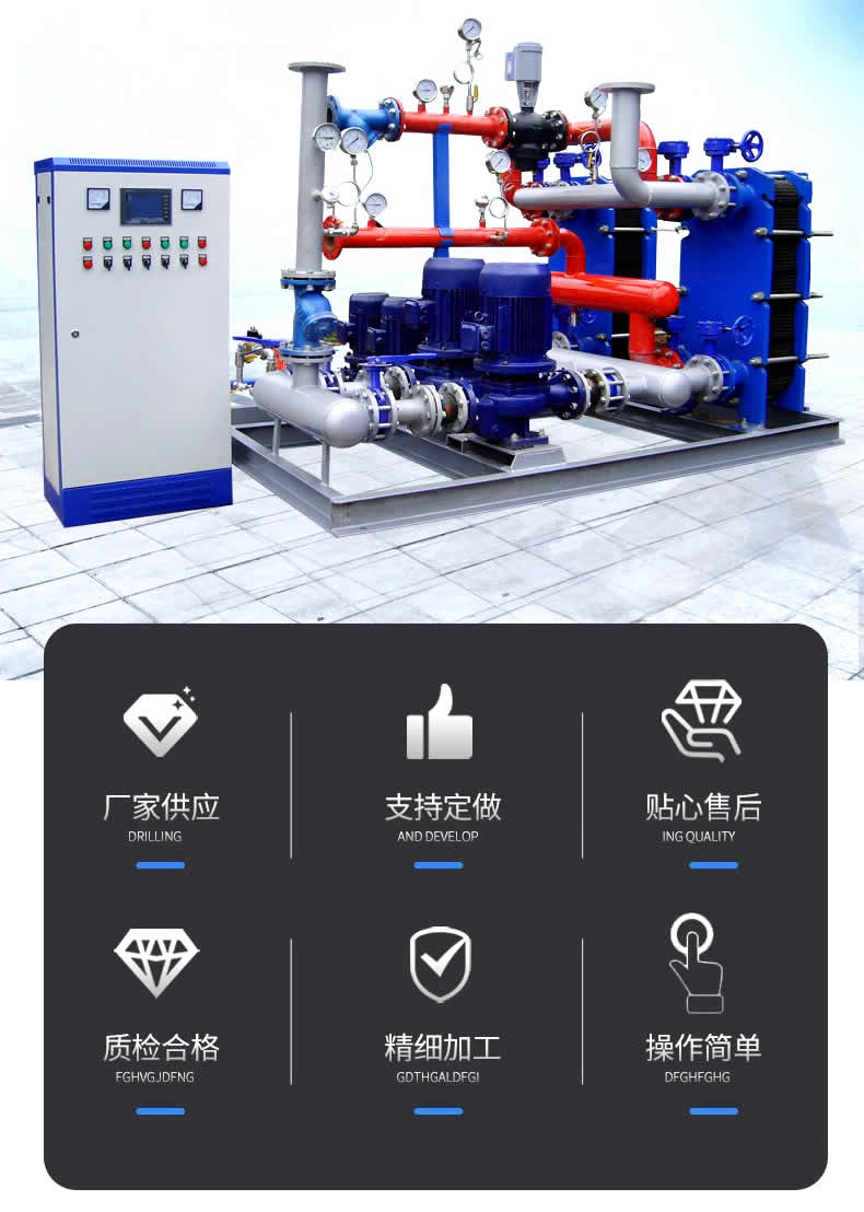 成套PLC控制闆式換熱機組